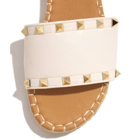 NEW🔥Pyramid Stud Espadrille Platform Slide Sandal - Picture 3 of 4